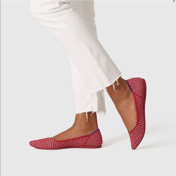 Rothy's The Point in Red Apple Honeycomb - Picture 2 of 11